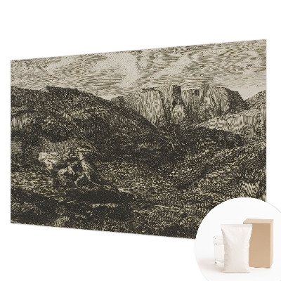 Zidna dekoracija fototapeta s motivom planinskog putovanja
