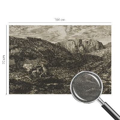 Zidna dekoracija fototapeta s motivom planinskog putovanja