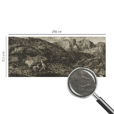 Zidna dekoracija fototapeta s motivom planinskog putovanja