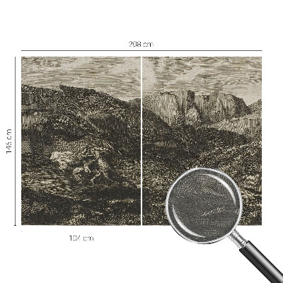 Zidna dekoracija fototapeta s motivom planinskog putovanja