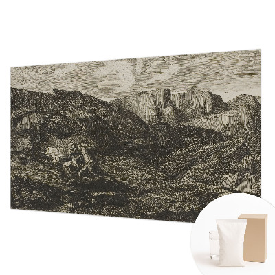 Zidna dekoracija fototapeta s motivom planinskog putovanja
