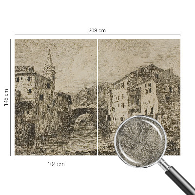 Vlies fototapeta s panoramom grada