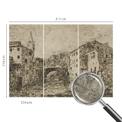 Vlies fototapeta s panoramom grada