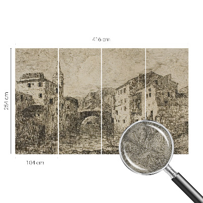 Vlies fototapeta s panoramom grada