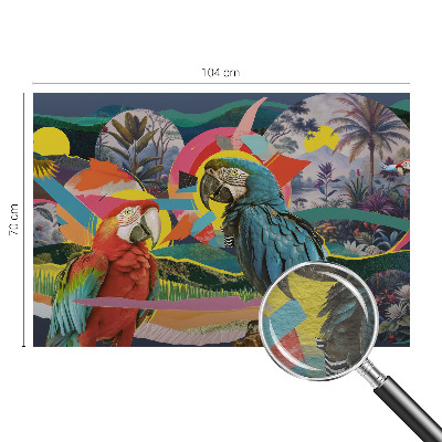 Zidna fototapeta od flisa s motivom egzotičnih ptica
