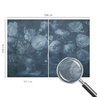 Fototapeta za spavaću sobu s cvjetnim aranžmanom
