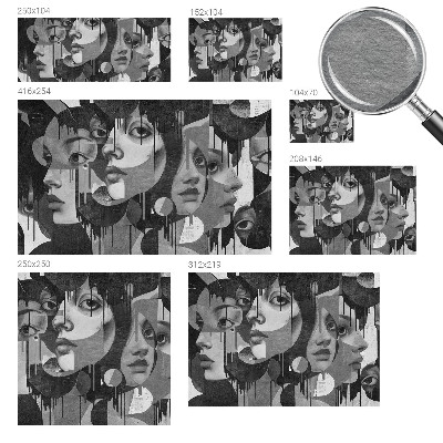 Premium fototapeta Ženska lica