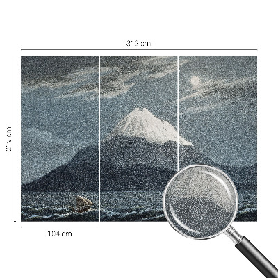 Zidna fototapeta od flisa s motivom mjesečine u noćnoj sceni