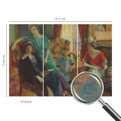 Foto tapeta za dnevni boravak u klasičnom elegantnom stilu