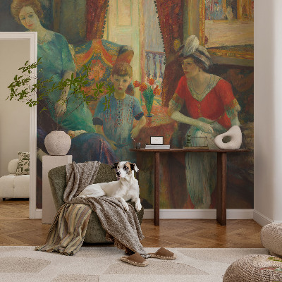 Foto tapeta za dnevni boravak u klasičnom elegantnom stilu