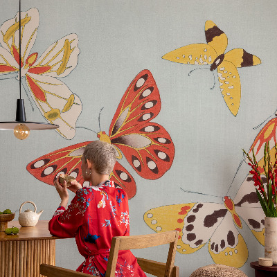 Foto tapeta za spavaću sobu s motivom umjetničkih leptira