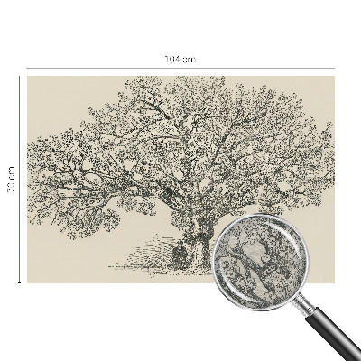 Foto tapeta za spavaću sobu Ilustracija stabla