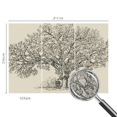 Foto tapeta za spavaću sobu Ilustracija stabla