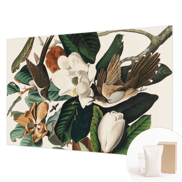 Zidna foto tapeta s motivom ptica i magnolije
