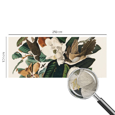 Zidna foto tapeta s motivom ptica i magnolije