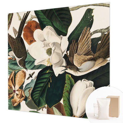 Zidna foto tapeta s motivom ptica i magnolije