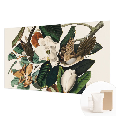 Zidna foto tapeta s motivom ptica i magnolije