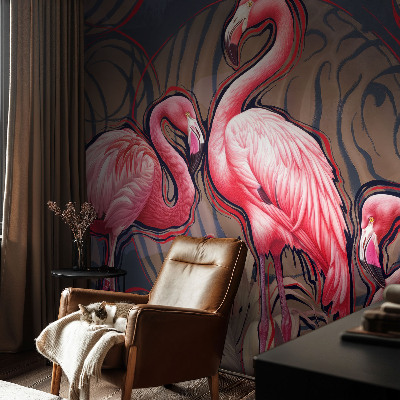 Vlies fototapeta Ružičasti flamingosi