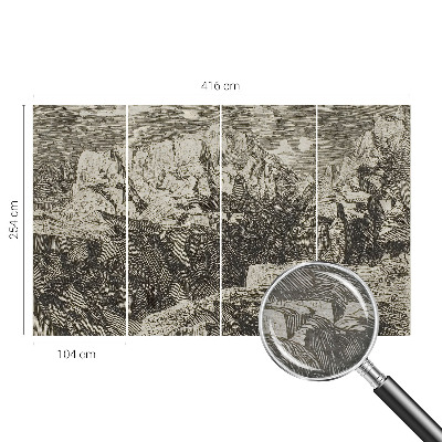 Zidna foto tapeta Planinski krajolik