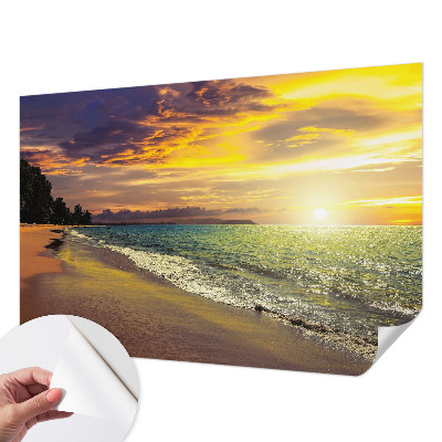 Samoljepljiva fototapeta za dnevni boravak Plaža u zalasku sunca