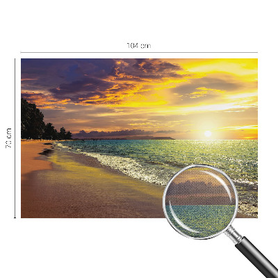 Samoljepljiva fototapeta za dnevni boravak Plaža u zalasku sunca