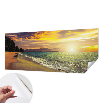 Samoljepljiva fototapeta za dnevni boravak Plaža u zalasku sunca