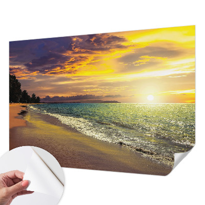 Samoljepljiva fototapeta za dnevni boravak Plaža u zalasku sunca