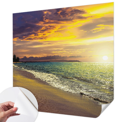 Samoljepljiva fototapeta za dnevni boravak Plaža u zalasku sunca