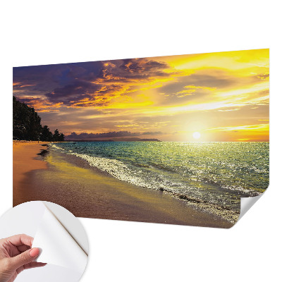 Samoljepljiva fototapeta za dnevni boravak Plaža u zalasku sunca