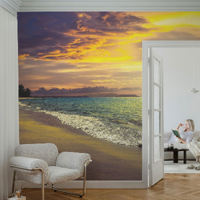 Samoljepljiva fototapeta za dnevni boravak Plaža u zalasku sunca