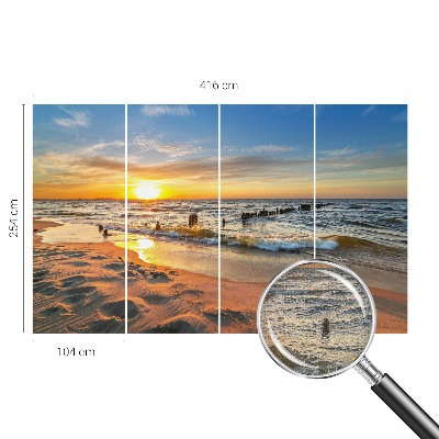 Dječja fototapeta Zalazak sunca na plaži