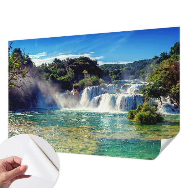 Samoljepljiva fototapeta za spavaću sobu Vodopadni krajolik