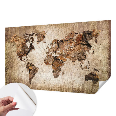Foto tapeta za dječju sobu Drvena karta