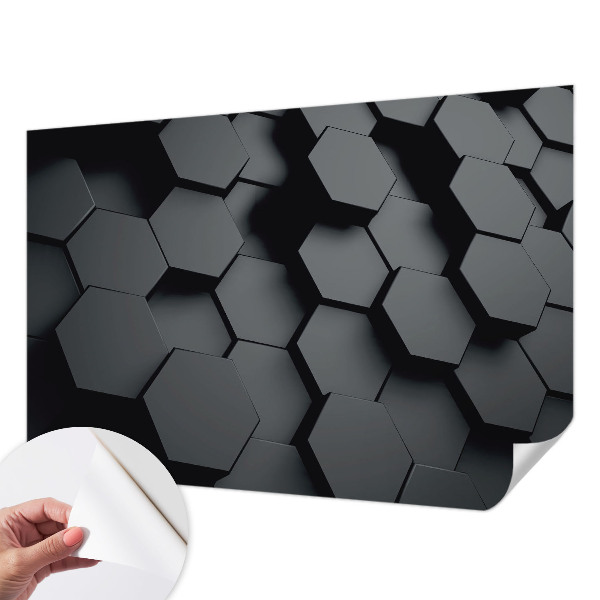 Zidna tapeta 3D šesterokuti