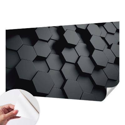 Zidna tapeta 3D šesterokuti
