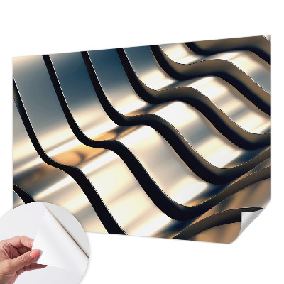 Foto tapeta za dječju sobu Metalni valovi