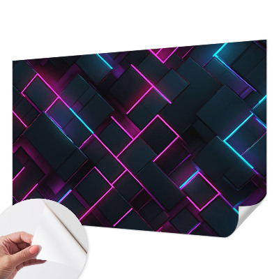 Foto tapet s motivom neonske geometrije