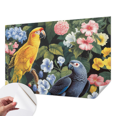 Foto tapeta za dječju sobu s motivom egzotičnih ptica