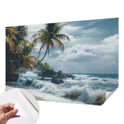 Samoljepljiva fototapeta za spavaću sobu s motivom egzotične plaže
