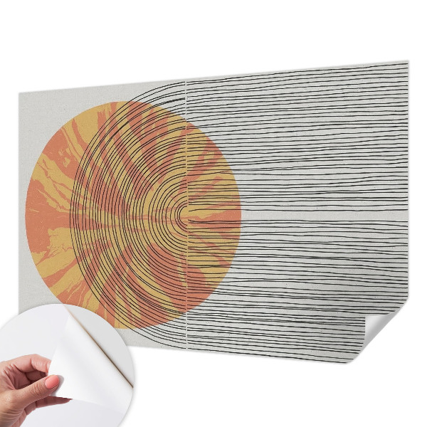 Fototapeta za dječju sobu s motivom kruga s linijama