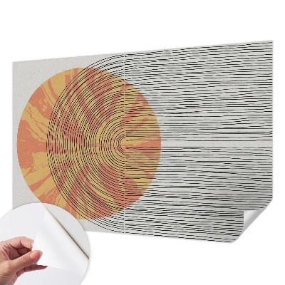 Fototapeta za dječju sobu s motivom kruga s linijama