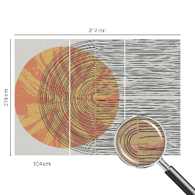 Fototapeta za dječju sobu s motivom kruga s linijama