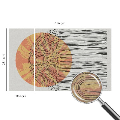 Fototapeta za dječju sobu s motivom kruga s linijama