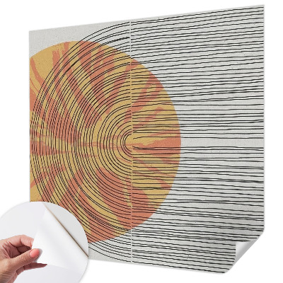 Fototapeta za dječju sobu s motivom kruga s linijama