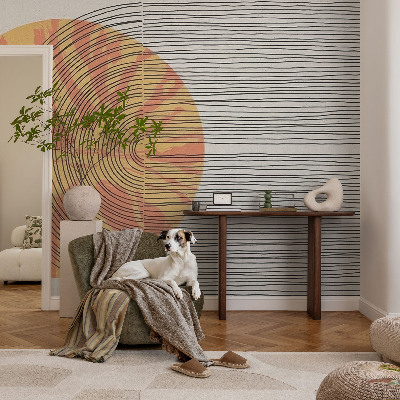 Fototapeta za dječju sobu s motivom kruga s linijama