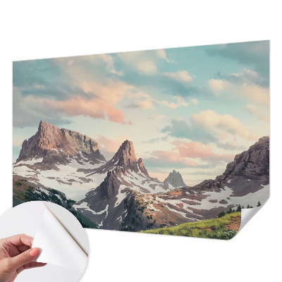 Samoljepljiva fototapeta za dnevni boravak s motívom planinske panorame