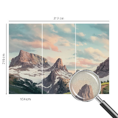 Samoljepljiva fototapeta za dnevni boravak s motívom planinske panorame