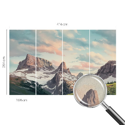 Samoljepljiva fototapeta za dnevni boravak s motívom planinske panorame