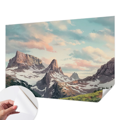 Samoljepljiva fototapeta za dnevni boravak s motívom planinske panorame