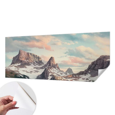 Samoljepljiva fototapeta za dnevni boravak s motívom planinske panorame